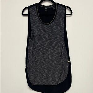 SCOTCH & SODA Ams Blauw Women's Sleeveless Tee Large Black Cotton Stripe Design